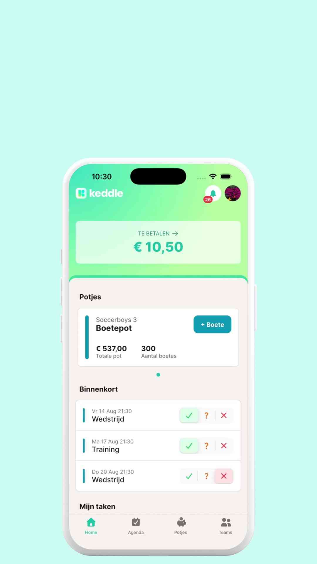 Dè app voor teamsporters blijft groeien