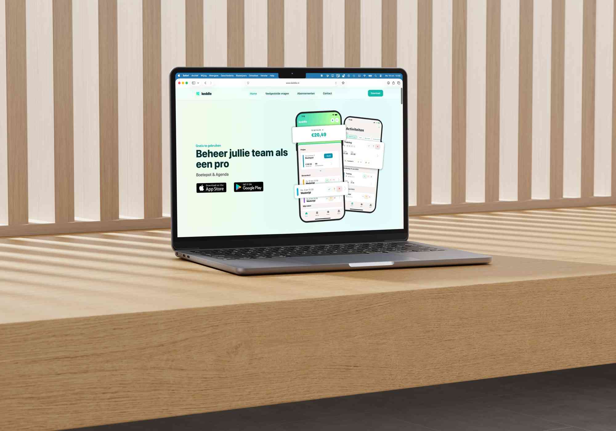 Statistieken Keddle app